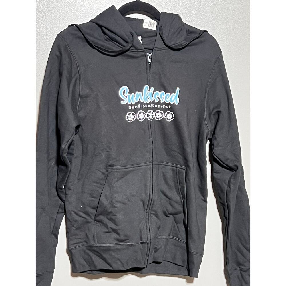 New Sunkissed Zip Hoodie Black Size S Cotton Soft Casual Travel